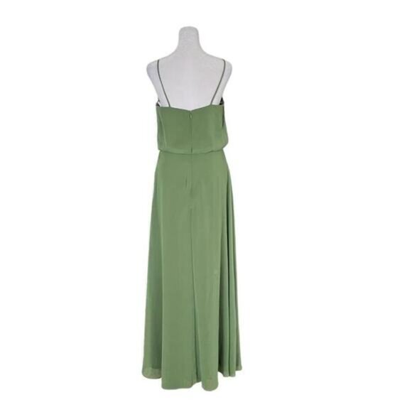 Levkoff Green Chiffon Maxi Dress Style 7058 Size 4 NWT - Picture 6 of 8